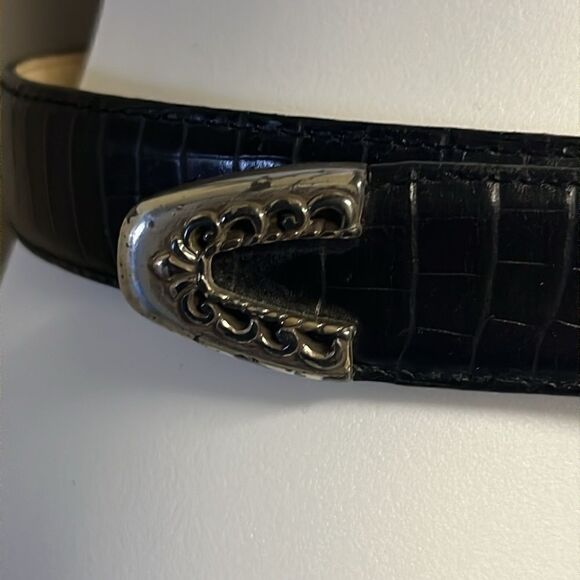 Brighton Women’s Black Textured Adjustable Belt with Two Tone Buckle- Medium main image 13